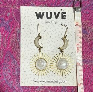 New Wuve Sun Moon Celestial Fairycore Whimsigoth Dangle Earrings